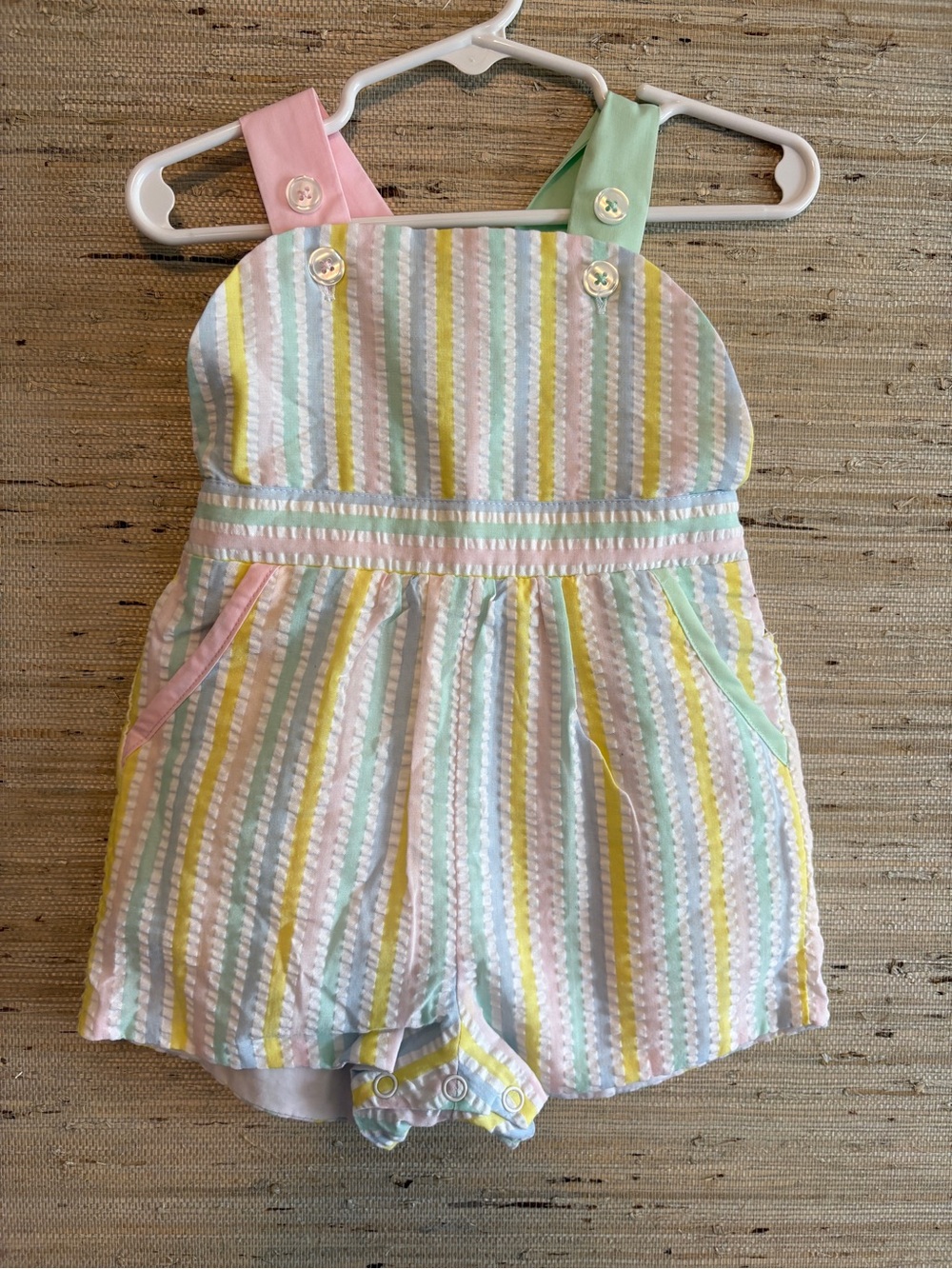 The Beaufort Bonnet Company Siesta Key Seersucker Ruthie Romper